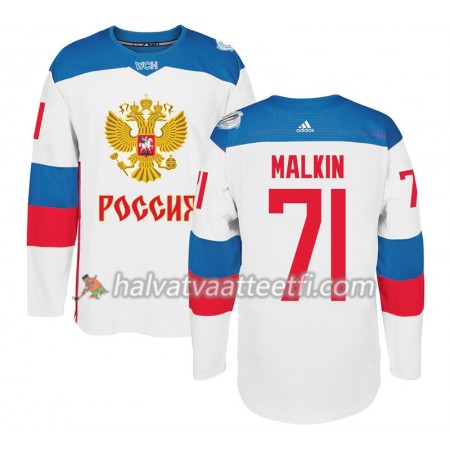 Venäjä Pelipaita Evgeni Malkin 71 Jääkiekon maailmancupin 2016 Valkoinen Premier Paita